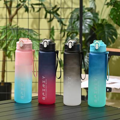 Colorful Plastic Cup Drinking Outdoor Travel Portable Gym Fitness Jugs 800ml/28oz Large Capacity Sports Water Bottle Leak Proof