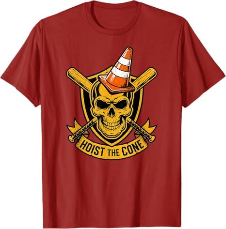 Pirates Hoist The Cone TShirt Y2k Skeleton Gothic Graphic Unisex Clothing Summer Fashion Short Sleeve Saying Tee Cool Novelty Gift S