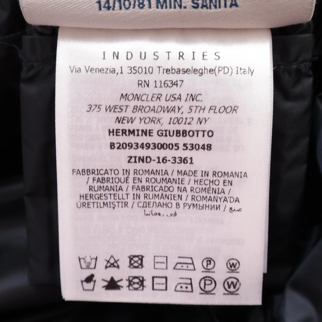 Moncler HERMINE/Hermine Hooded Down Coat 00 blackUsed