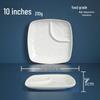 LIJIA FITMENT White Melamine Divided Canteen Plate