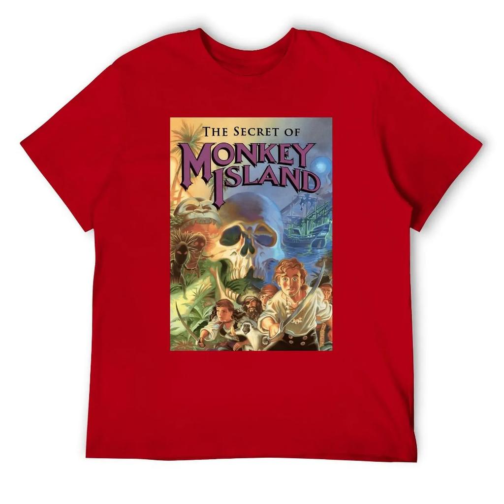 TRIČKO THE SECRET OF MONKEY ISLAND Klasické tričko Okrúhly výstrih Šport Humor Grafika Voľný čas Veľkosť USA