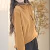 Women's New Autumn Winter Fleece Hoodie Long Sleeve Color Block Layered Design Warm Thickened Double-sided Sherpa Pullover