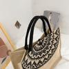 Traditional Folk Canvas Tote Bag With Lock Closure For Daily Use And Casual Outings