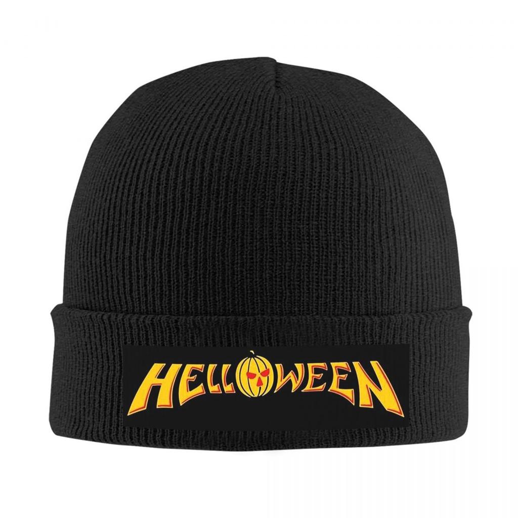 Helloween Rock Band Warm Knitted Cap Fashion Bonnet Hat Autumn Winter Outdoor Beanies Hats for Unisex Adult