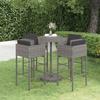 VidaXL 5-Piece Garden Bar Set with Cushions Outdoor Furniture Patio Table and Chairs Garden Lounge Terrace 3094776