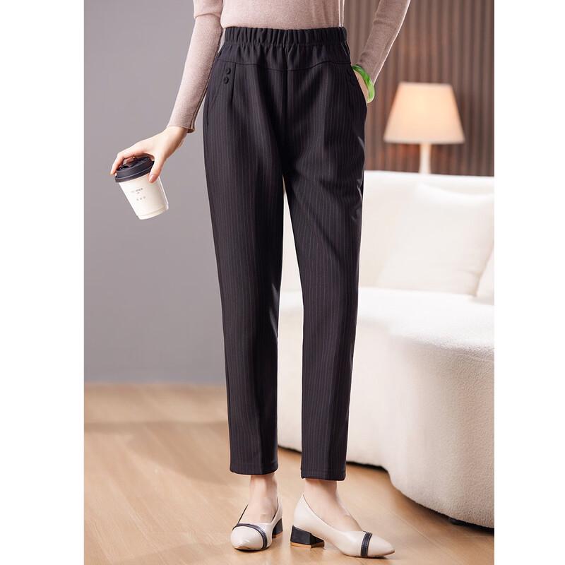 SIFONE Women's Fleece-Lined Winter Straight-Leg Trousers