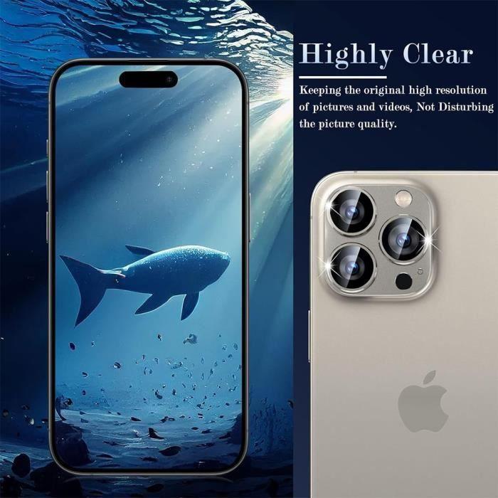 Tempered Glass - for iPhone - 15 Pro Max - Scratch Protection - Natural Titanium Color - 0.3 Mm