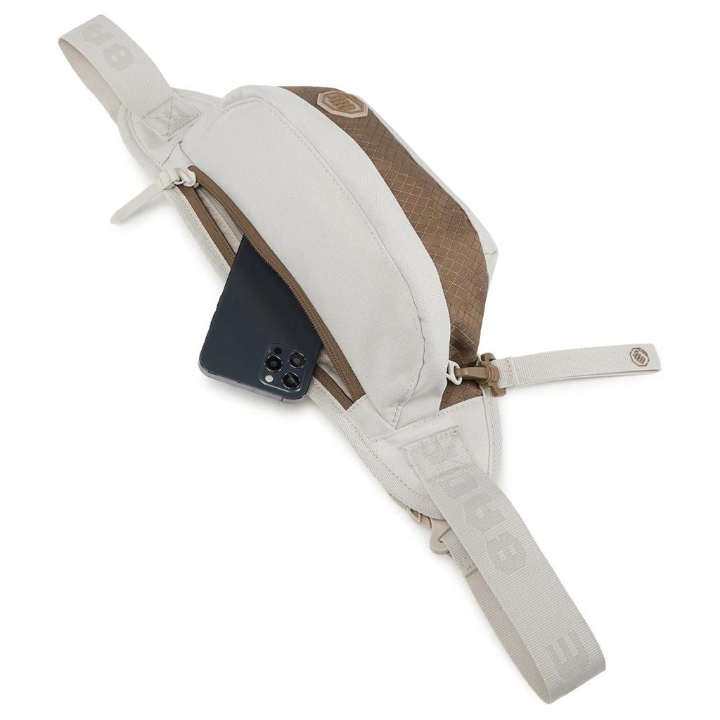 New LiNing BadFive Collection Basketball Collection Polyester Waist Bag Chest Bag Regular Unisex Oat Gray & Brown & Brown ABDU191-3