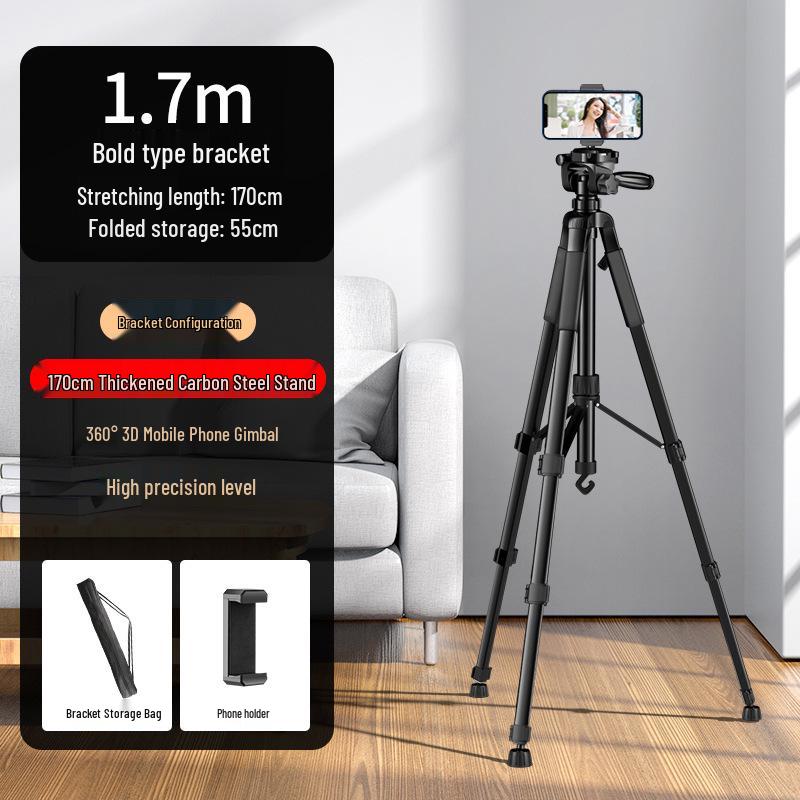 2025 Professionellt Bärbart Multifunktionellt Stativ för Mobiltelefonfotografering
