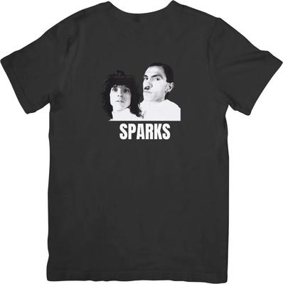 Sparks glam rock Music Unisex Střih pro muže a ženy Kvalitní bavlněné tričko