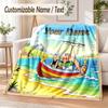Asterix & Obelix Custom Name Flannel Throw Blanket Soft Warm for Sofa Bed Indoor Home Use