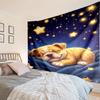 Cartoon Bulldog Stars  Tapestry Room Decoration Wall Hanging for Living Room Bedroom, dormitory, Birthday and Christmas gifts