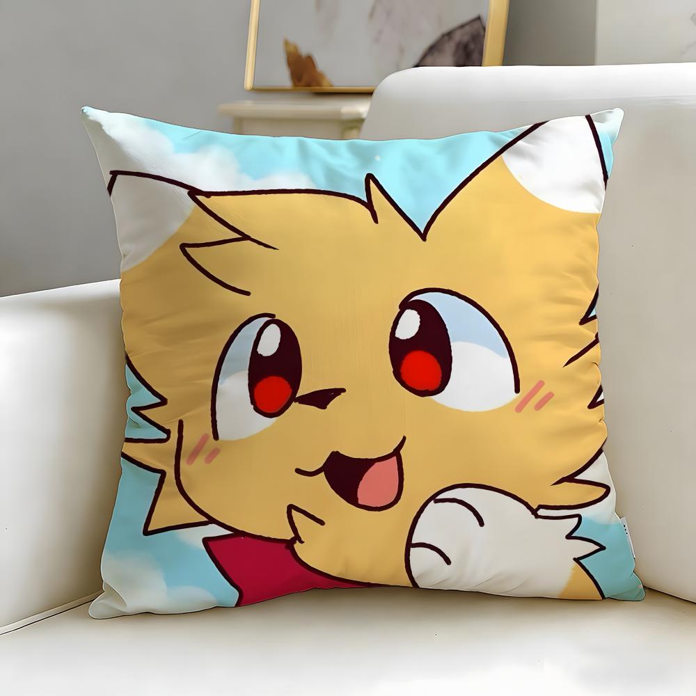 cartoon character Boykisser Silly Cushion Cover Soft & Easy-Wash Pillow Case – Versatile for Couch, Bed, Travel and Office