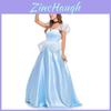 Cinderella Cosplay Cinderella Princess Dress With Tulle Skirt For Women Halloween