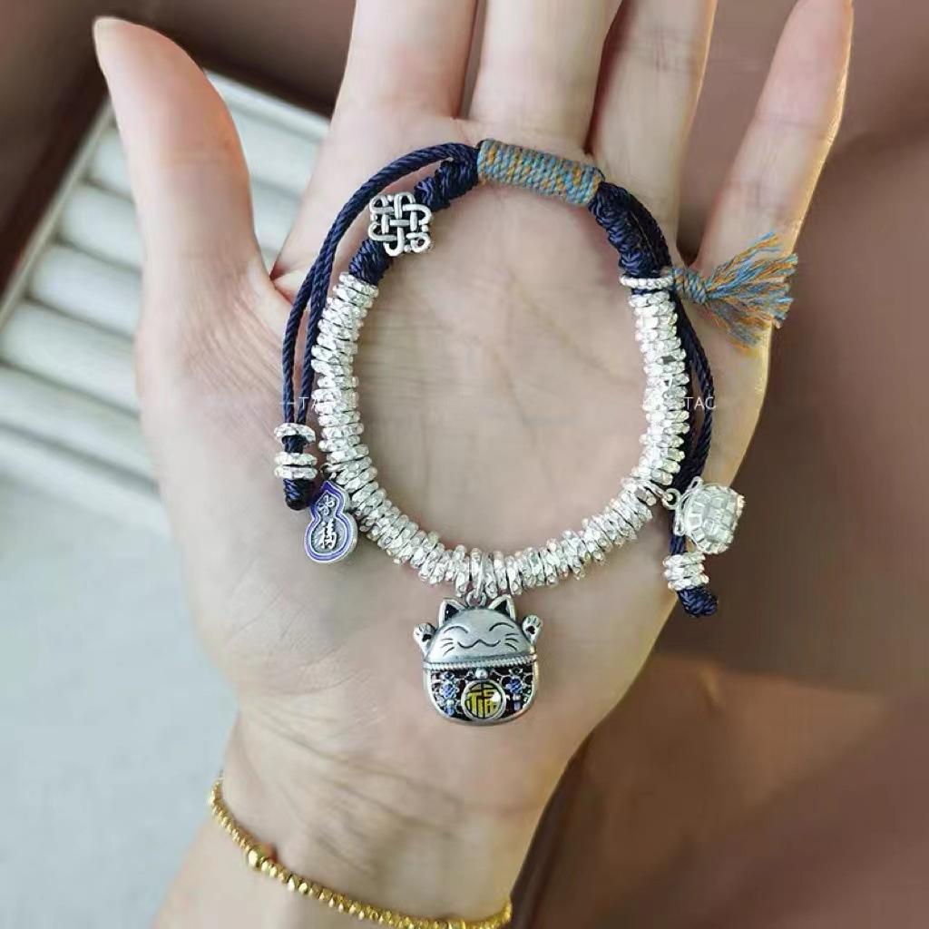 

Новый китайский стиль Золотой проглатывающий зверь пластинчатый браслет с улучшенным стилем и национальным стилем персонализированный браслет в стиле ретро 21cm императорский