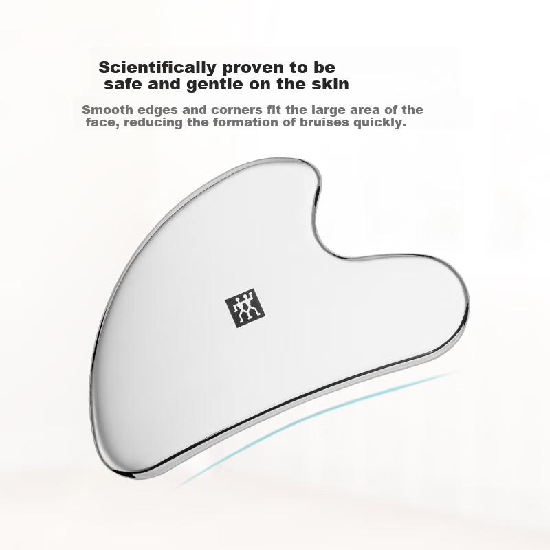 Gua Sha Board, Facial Massage Tool, Lifting And Tissue Scraping Stick, German Quality Stainless Steel, Can Be Used for Ice Compress