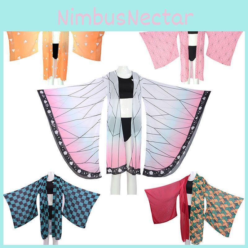 Adorable Demon Slayer Kimetsu No Yaiba Beach Cosplay Bikini Swimsuit Set Featuring Shinobu Kocho