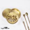 Brass Incense Seal Set: Agarwood Burner & Ceremony Tools