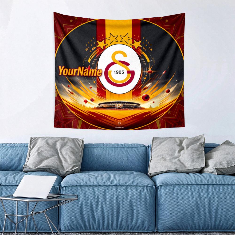 Galatasaray1 Custom Your Name Wall Decor Tapestry Art For Pet Memorial Birthday Wedding Party Backdrop Family Gift