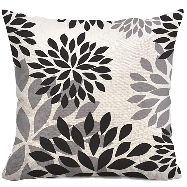 Striped Pillowcase Home Decoration Linen Pillow Cushion Waist Mat Sofa Pillowcase Geometric Abstract