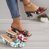 Scarpe di Alta Qualità da Donna Open Toe Pantofole da Donna Estive da Esterno Casual con Tacco Chunky Taglia Grande Pantofole Zapatillas Mujer