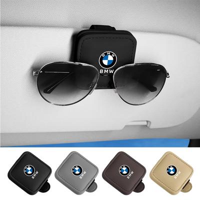 Car Sticker For BMW X4 X5 X6 X7 G30 G20 G32 G11 Special 1Pcs Leather Glasses Clips Car Sun Visor Sunglasses Fixed Holder YJSNJ- GTV53