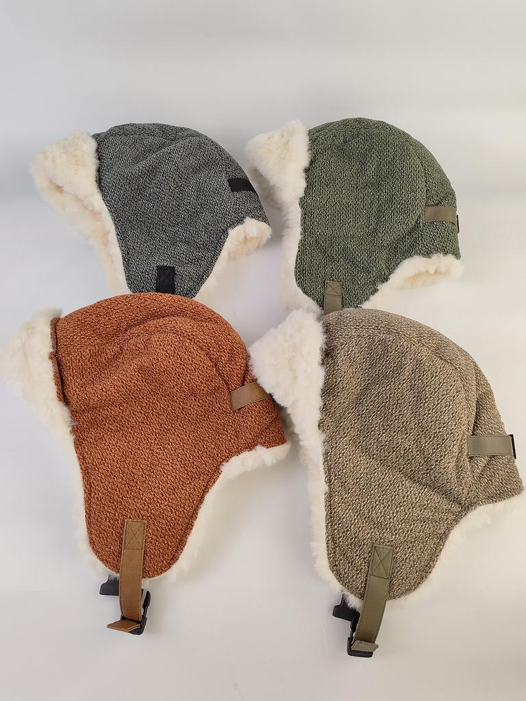 Windproof Velvet Faux Fur Earflap Beanie Winter Hats For Women Men Unisex Riding Cap For Outdoor Warmth Hiking Casual Wear