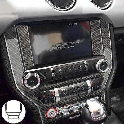 Koolstofvezel Multimedia Console Cover Sticker Paneel Trim Decoratie Voor Ford Mustang 2015 2016 2017 2018 Auto
