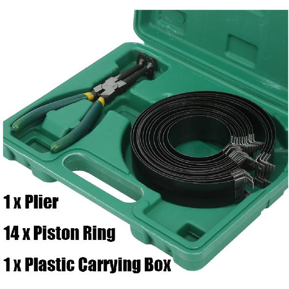 Engine Piston Ring Compressor Tool Set For Car Truck Auto With Pliers & 14 Bands