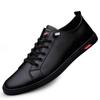 Fashion Classic Mens Stylish Lightweight Sneakers Outdoor Comfy Lace-Up Flat Shoes Men Casual Leather Walking All-Match Basic Shoes