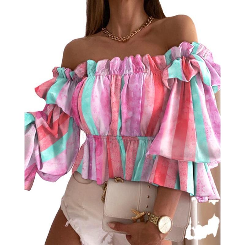 JPNTKY Women's Fashion Casual Short Sleeve Blouses & Shirts
