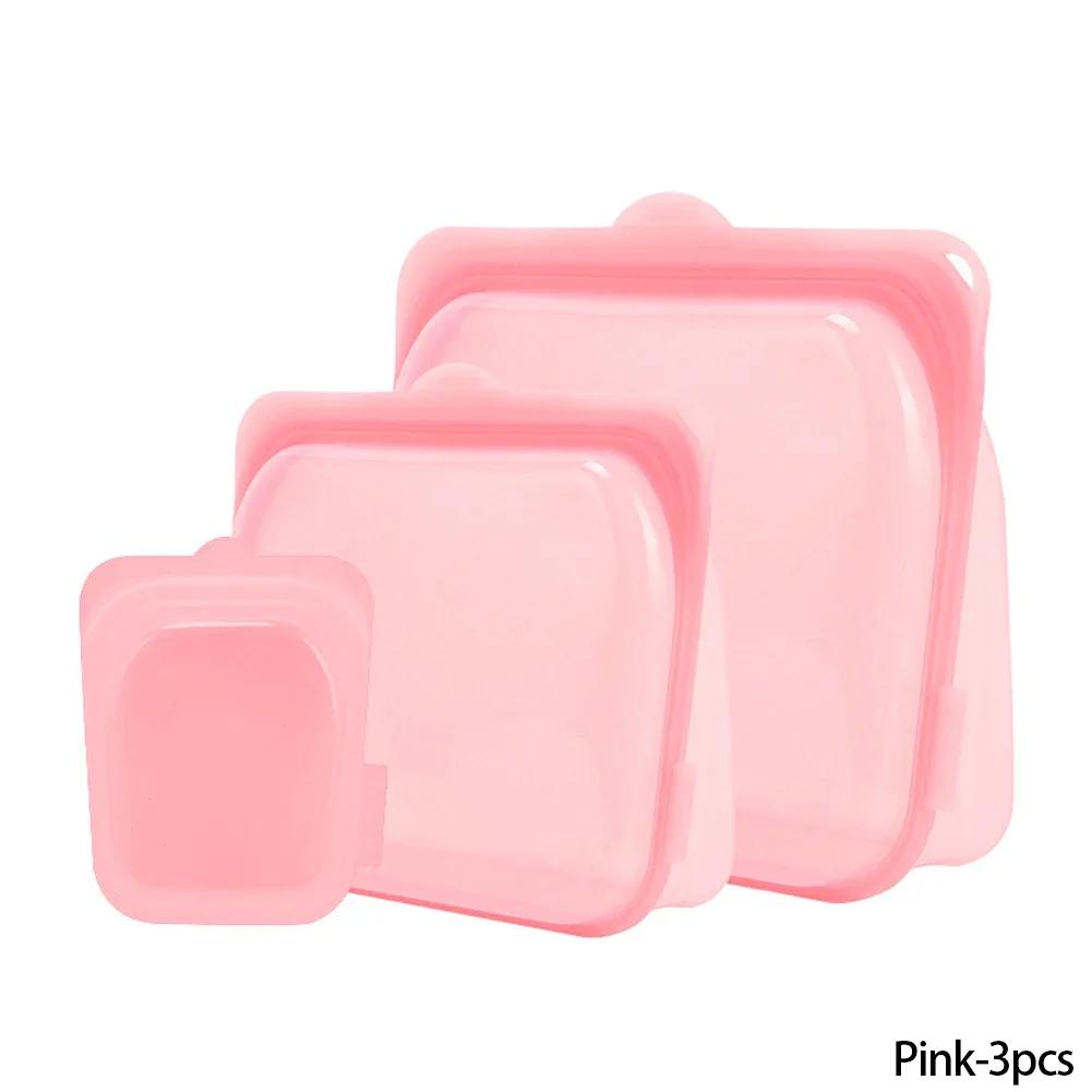 1 buc. Pungă Alimentară Reutilizabilă din Silicon, Container Alimentar pentru Congelator, Rezistent la Căldură, Etanș, Pungi pentru Păstrarea Prospețimii, Pungi de Sigilare pentru Sub-ambalare