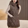 Fashion Winter Women's Warm Vest Hooded Casual Thick Sleeveless Jackets Woman Coat