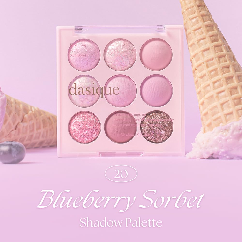 Dasique Daisique Blueberry Sorbet Eyeshadow Bag Palette "Official" #20 9-Color Palette/Eyeshadow/Tear Maker/Eyeshadow