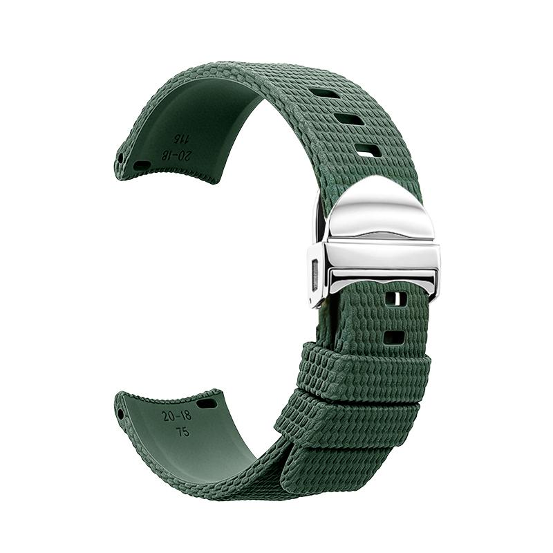 Quick-release elbow with curved fluororubber Watch strap for Tudor White Panda BLACK BAY Chronograph Monster Gold Eye M79360
