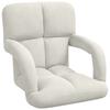 Adjustable Floor Chair Cream Velvet