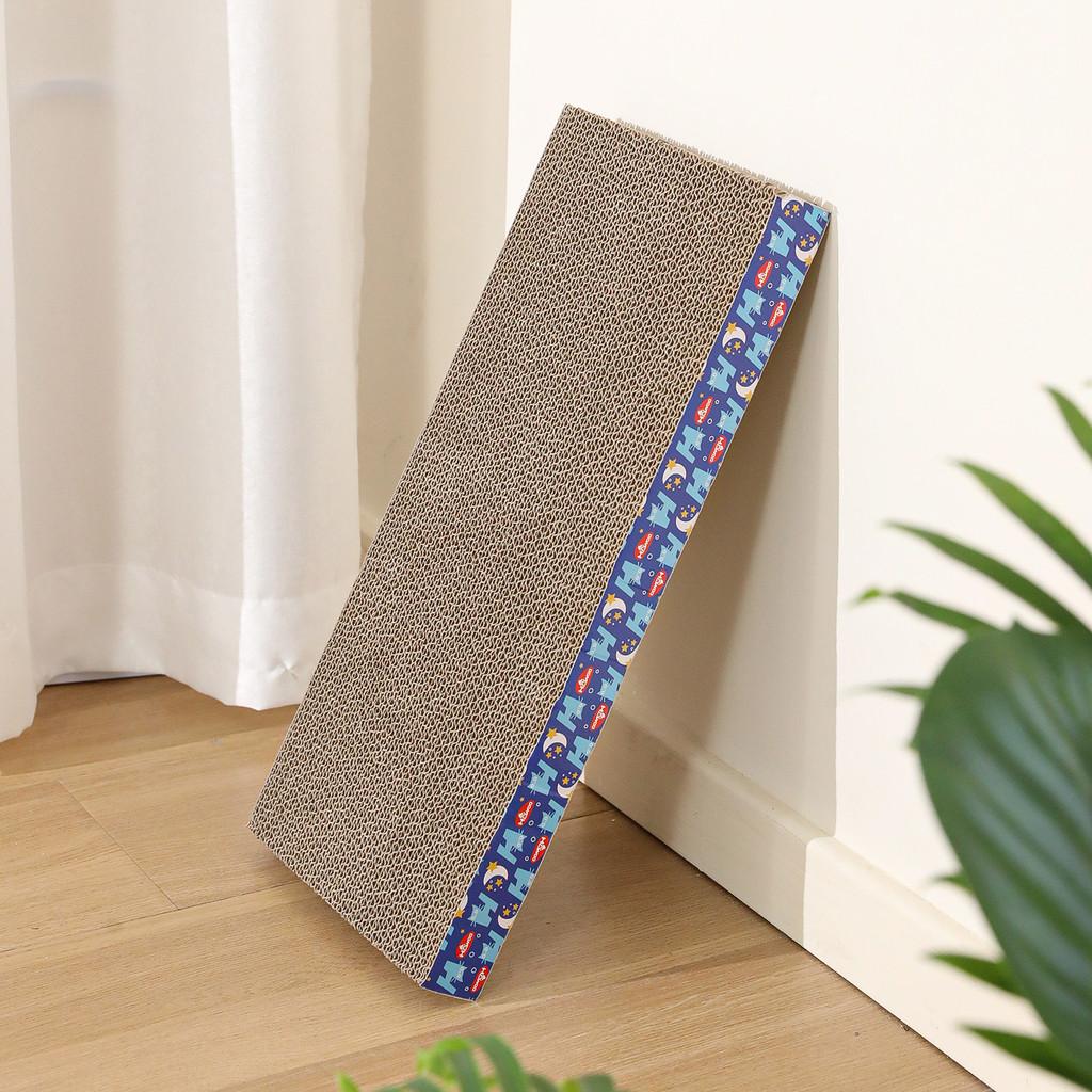 Plastic Sealed Straight Board Corrugated Cat Scratch Board For Daily Pet Play