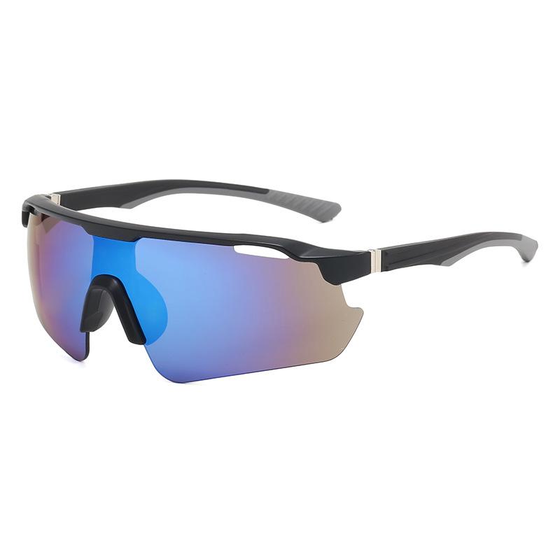 Half Frame Large Frame Cycling Glasses For Men And Women Y2k Futuristic Outdoor Sports Colorful Windproof Sunglasses 8829