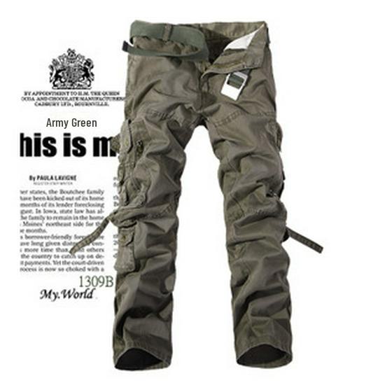 

Мужской комбинезон свободного кроя из чистого хлопка с несколькими карманами для отдыха на открытом воздухе (Плюс Размер) 36