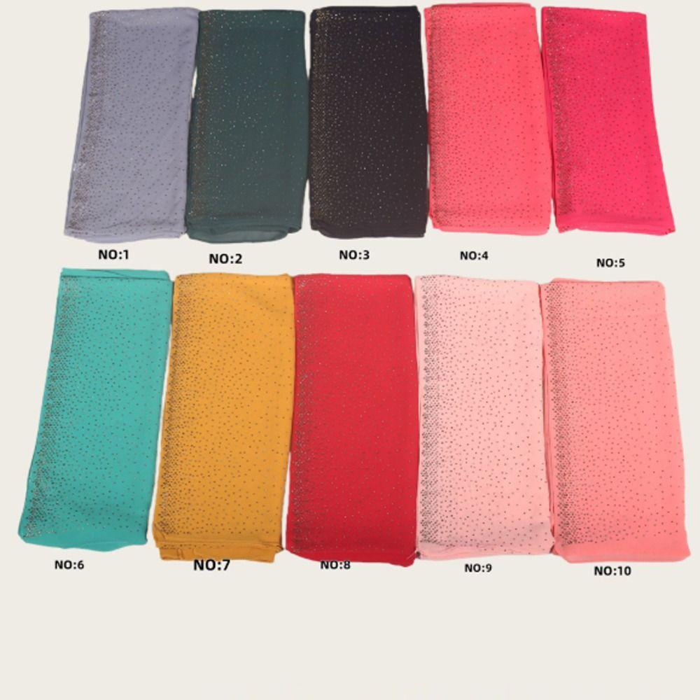 New Chiffon Muslim Instant Turban Breathable Full Cover Islamic Crinkle Shawl Solid Color Islamic Headscarf