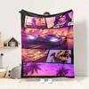 Night Drive Flannel Blanket Throw Blanket Soft Warm Sofa Bed Camping Home Decor Unique Christmas Gift C9211667