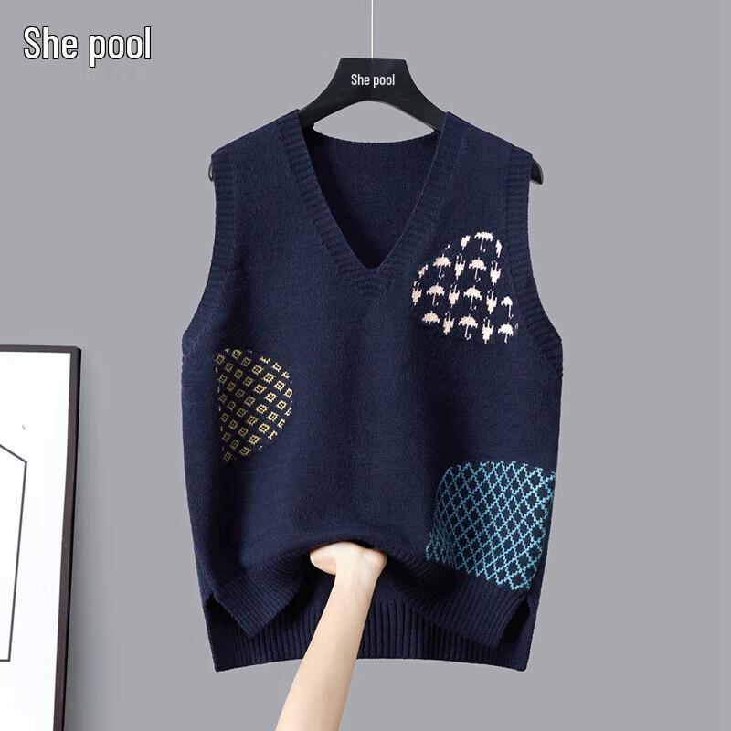 

Женский трикотажный жилет с V-образным вырезом L