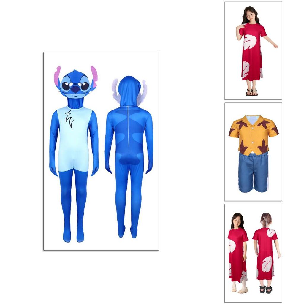 Cómodo y Elegante Disfraz de Cosplay de Bebé Interestelar para Niños con Estampados de Dibujos Animados en Diseño Stitch