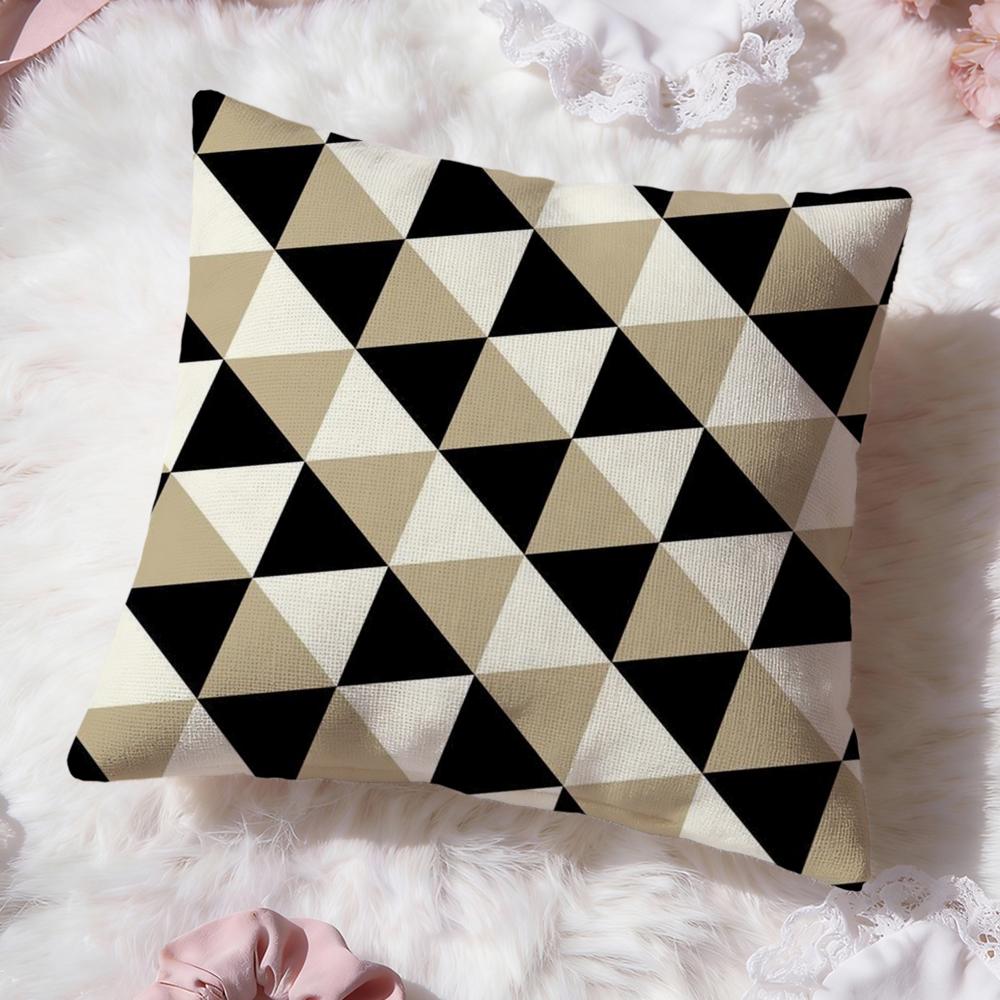 Triangle Array Cushion Cover Premium Comfort Reversible Pillow Cove Two In One Design for Any Room  Car Interior