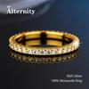 100% Passender Diamanttester Stift Moissanit Ring Passend Hochzeits Diamantband für Damen 925 Sterlingsilber Damen Einzelner Schwanzring