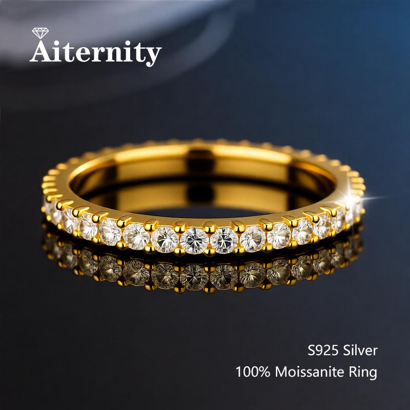 100% Passender Diamanttester Stift Moissanit Ring Passend Hochzeits Diamantband für Damen 925 Sterlingsilber Damen Einzelner Schwanzring