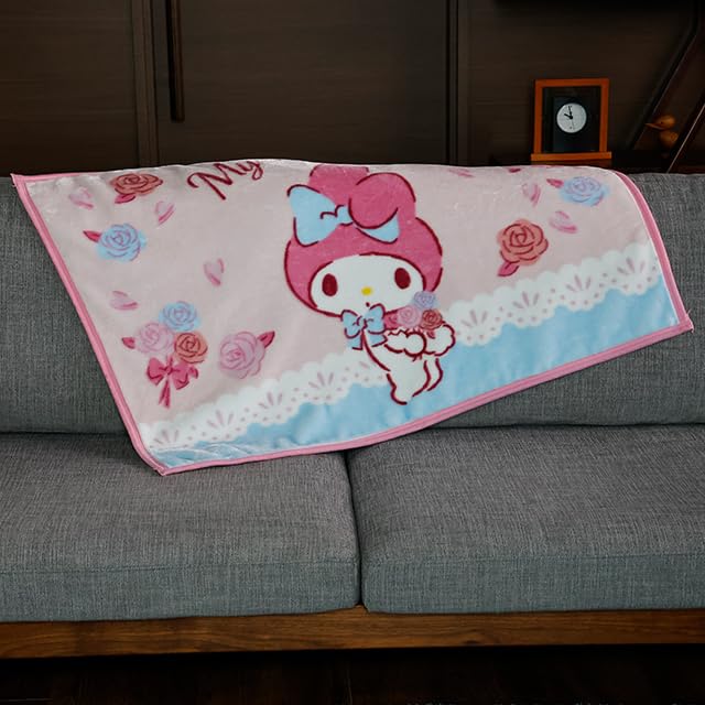 Marushin Sanrio My Melody Rose 70cm H x 100cm Cold Weather Product 3805002400 Throw, W, Polyester, Cute, Fluffy, Stylish, Protection, Energy-Saving,