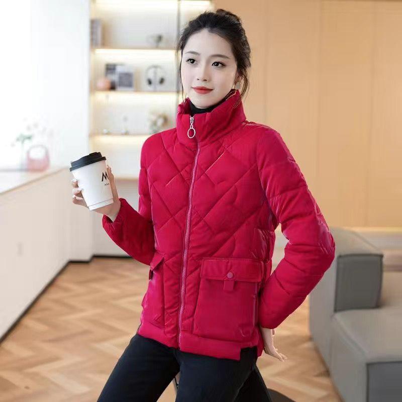 

Symphony glossy down padded jacket women s short winter new small fashion leave-in padded jacket 5XL139-76 kg