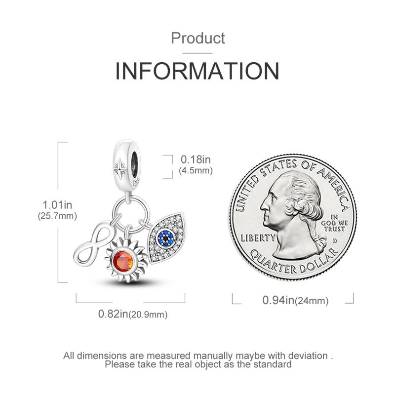 Original Charms Copper Eternal Symbol Sun Eyes Pendants Fit Charms Plata Bracelets For Women Women Jewelry Making Diy