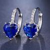 1 Pair Classic Fashion Heart-Shape High Quality Zirconia Hoop Earrings For Trend Women Lovely Birthday Jewelry Gift
